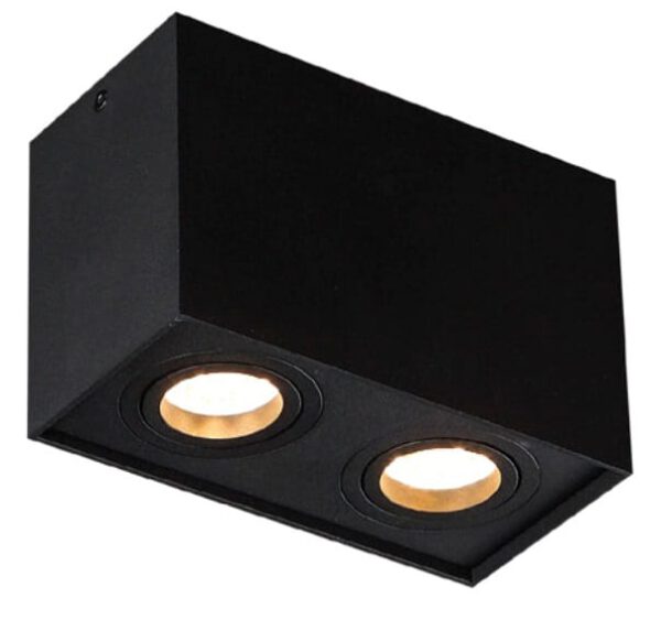 Deckenaufbauleuchte Basic Square II Schwarz