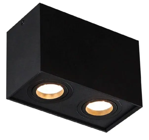 Deckenaufbauleuchte Basic Square II Schwarz – Bild 1