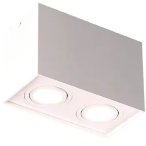 Deckenaufbauleuchte Basic Square II Weiß