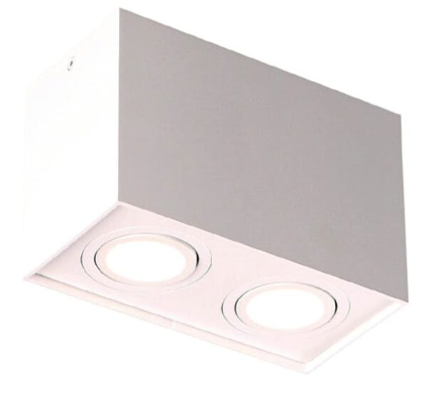 Deckenaufbauleuchte Basic Square II Weiß