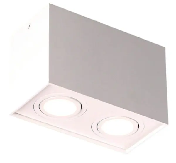 Deckenaufbauleuchte Basic Square II Weiß