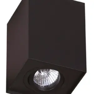 Deckenaufbauspot Basic Square Schwarz