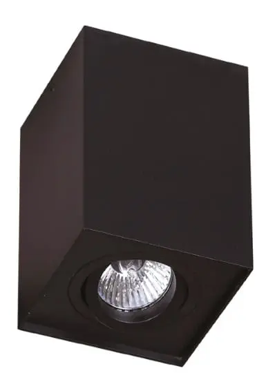 Deckenaufbauspot Basic Square Schwarz