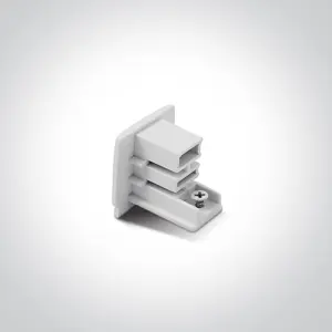 Endkappe für 3-Phasen Schienen-System Weiss