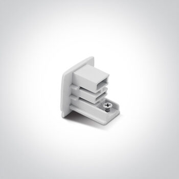 Endkappe für 3-Phasen Schienen-System Weiss