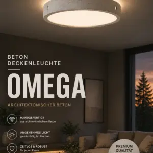 Beton-Deckenleuchte Omega – Bild 10