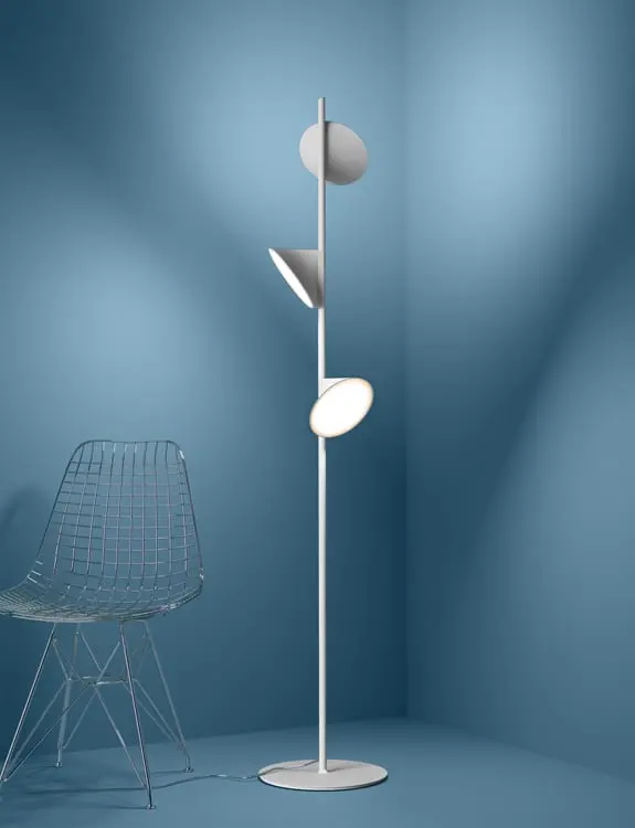 Stilvolle dreiflammige LED-Stehleuchte Orchid Axolight
