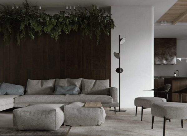 Stilvolle dreiflammige LED-Stehleuchte Orchid Axo Light