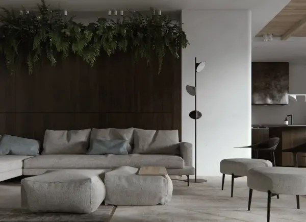 Stilvolle dreiflammige LED-Stehleuchte Orchid Axolight