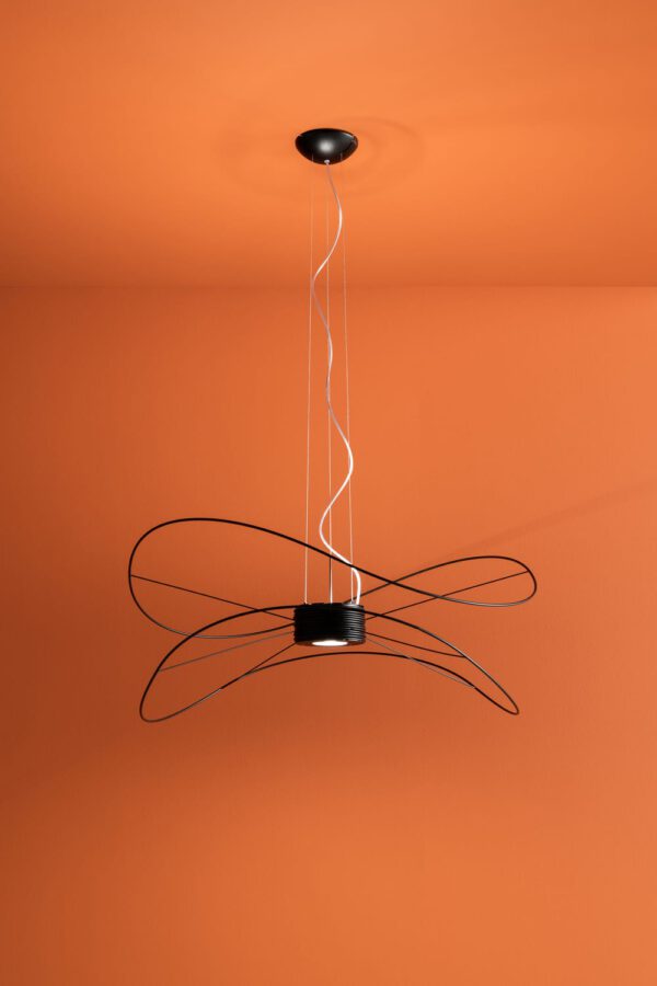 Traumhafte LED-Hängeleuchte Hoops Schwarz Axo Light