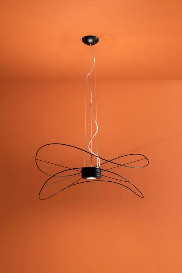 Traumhafte LED-Hängeleuchte Hoops Schwarz Axo Light