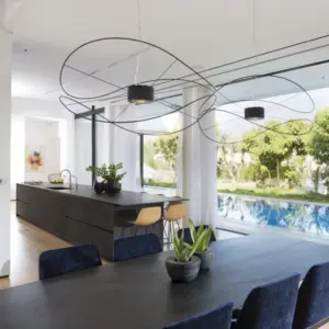 Traumhafte LED-Hängeleuchte Hoops Schwarz Axo Light – Bild 6