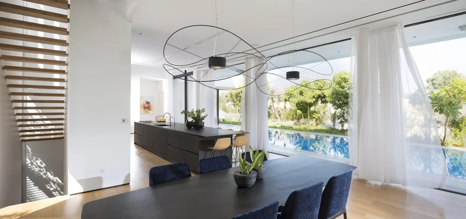 Traumhafte LED-Hängeleuchte Hoops Schwarz Axo Light – Bild 6