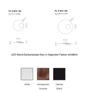 Designer LED Wand-Deckenleuchte Kwic Axo Light – Bild 8