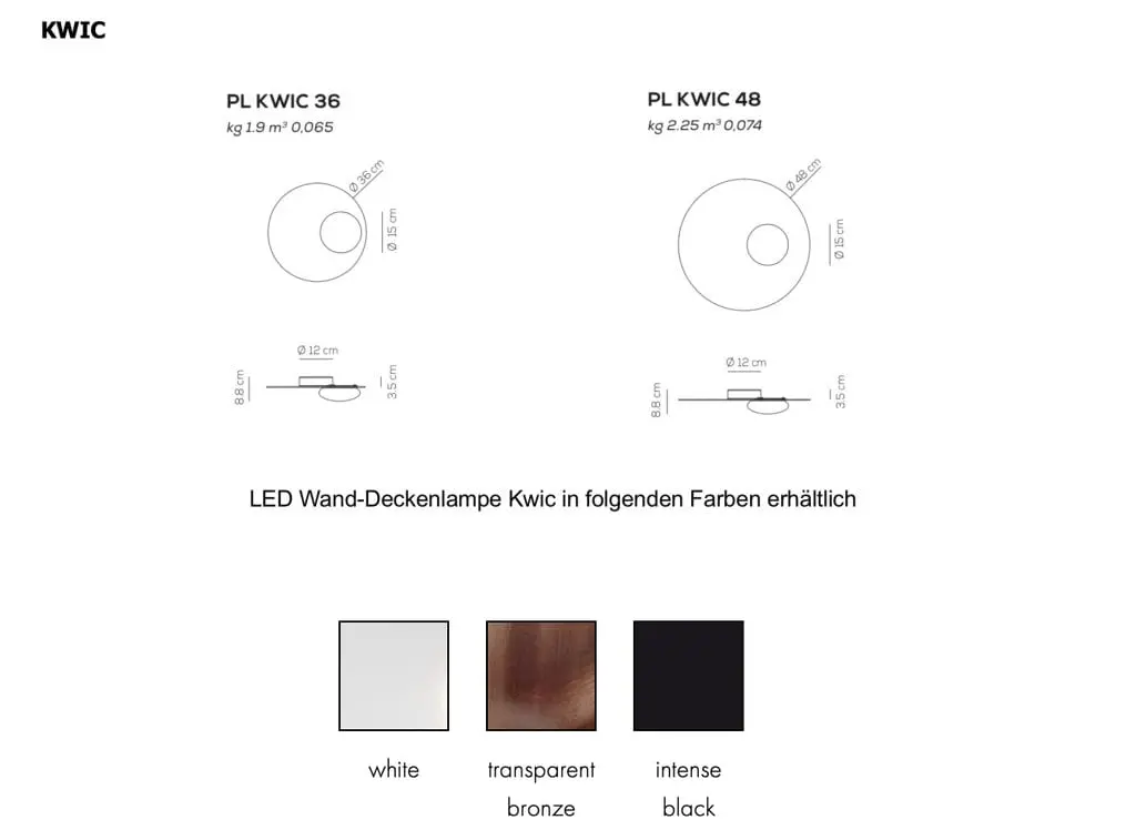 Designer LED Wand-Deckenleuchte Kwic Axo Light – Bild 8