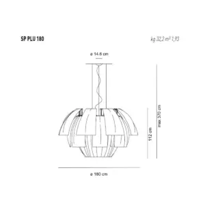 Exotische und Luxuriöse Designer-Hängeleuchte Plumage Axo Light – Bild 11