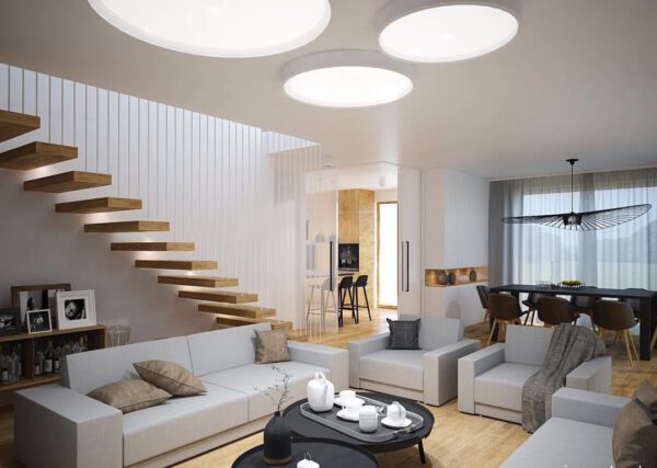 Stilvolle LED-Deckenleuchte Aba Pro