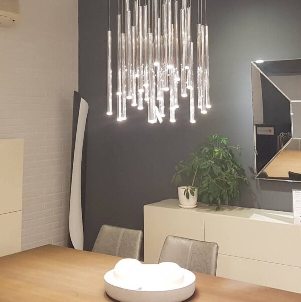 Hängeleuchte-LED ORGANIC CHROM I