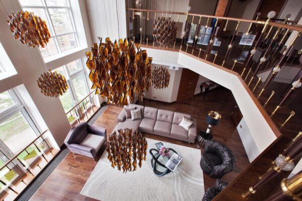 Luxuriöse Designer- Hängeleuchte Aura 60/2 Axo Light