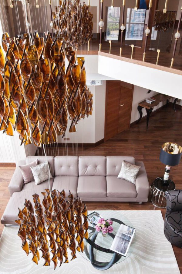 Luxuriöse Designer- Hängeleuchte Aura 60/2 Axo Light