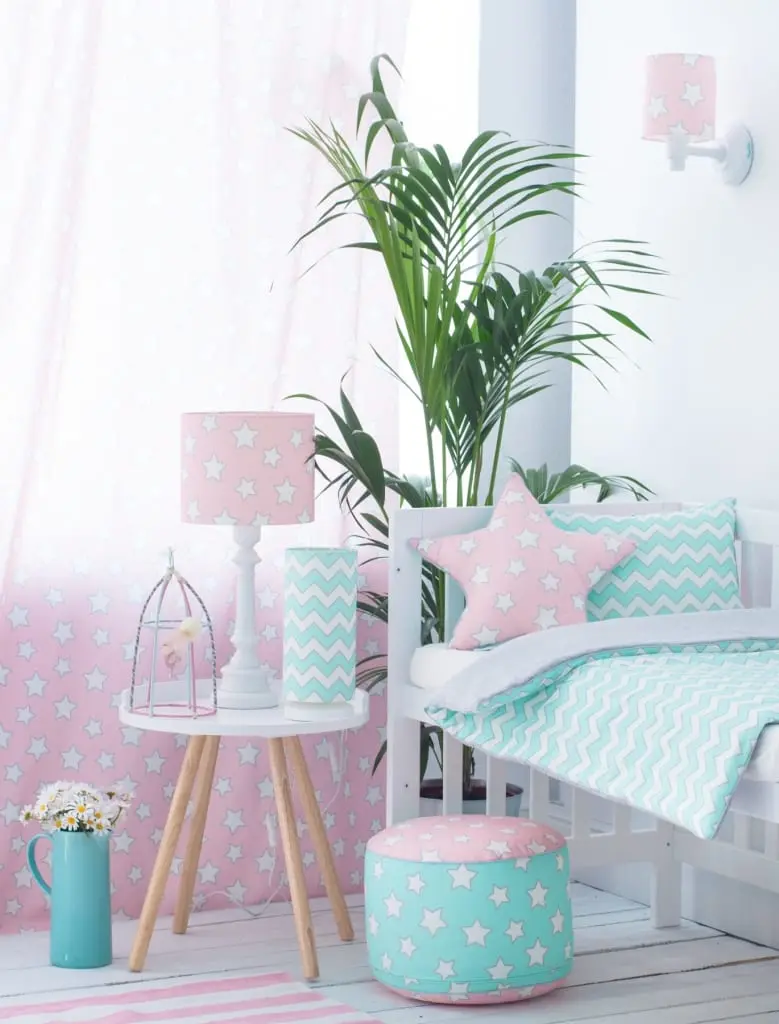 Tischlampe Pink Stars