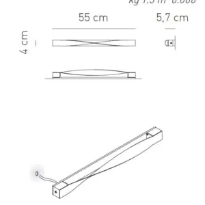 Minimalistische LED-Wandleuchte mit Wandmontagebox Alrisha Axo Light – Bild 4