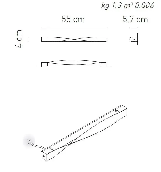 Minimalistische LED-Wandleuchte mit Wandmontagebox Alrisha Axo Light – Bild 4