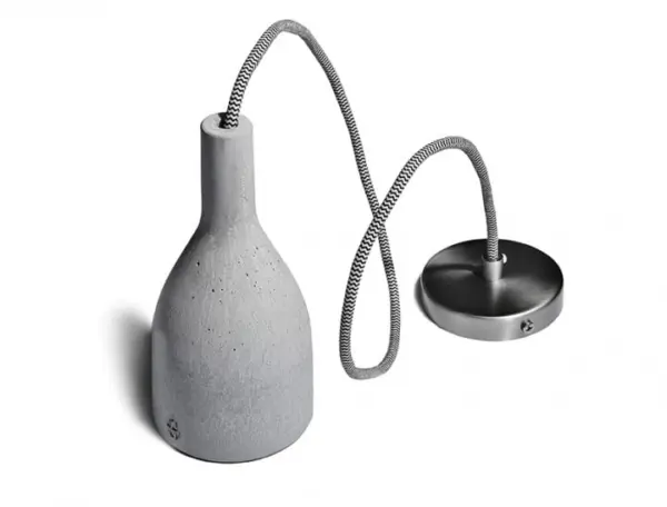 Beton-Hängeleuchte Ampulla