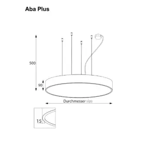 Große Elegante LED-Hängeleuchte Aba Plus – Bild 2
