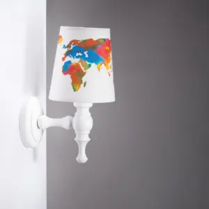 Wandleuchte Weltkarte