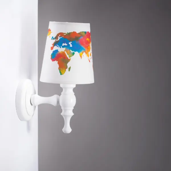 Wandleuchte Weltkarte