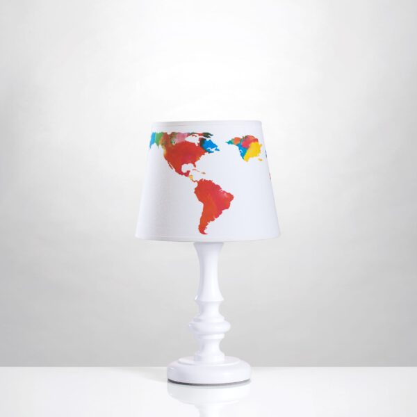 Tischlampe Weltkarte