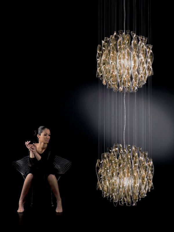 Luxuriöse Designer- Hängeleuchte Aura 60/2 Axo Light
