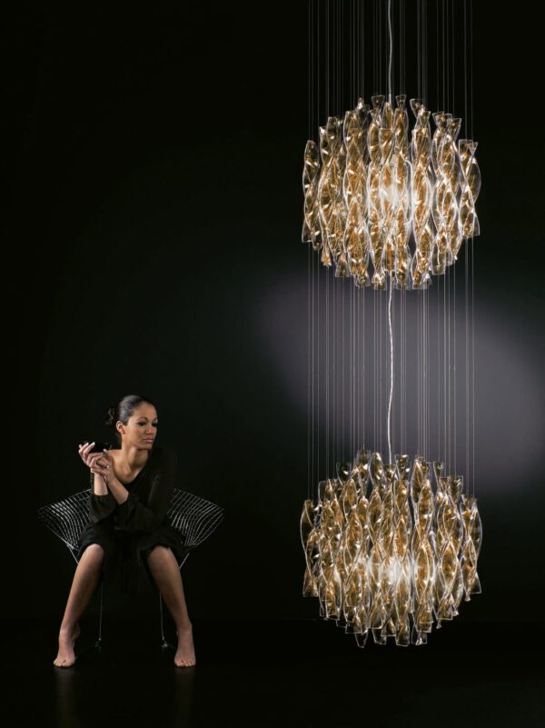 Luxuriöse Designer- Hängeleuchte Aura 60/2 Axo Light