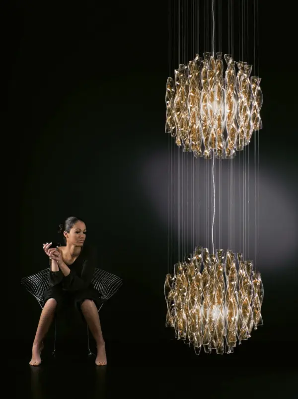 Luxuriöse Designer- Hängeleuchte Aura 60/2 Axo Light