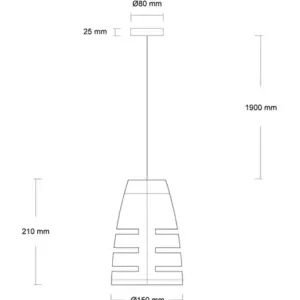 Beton-Hängeleuchte Battaglia 150 – Bild 5