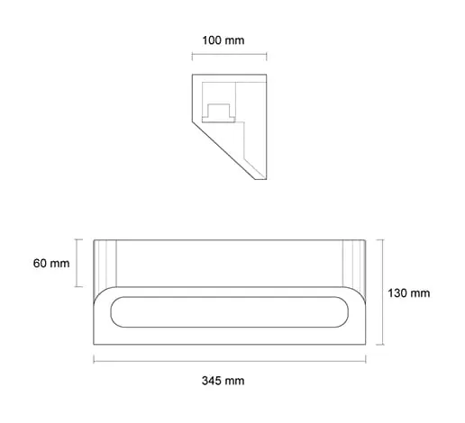 LED-Beton-Wandleuchte Desmi IP65