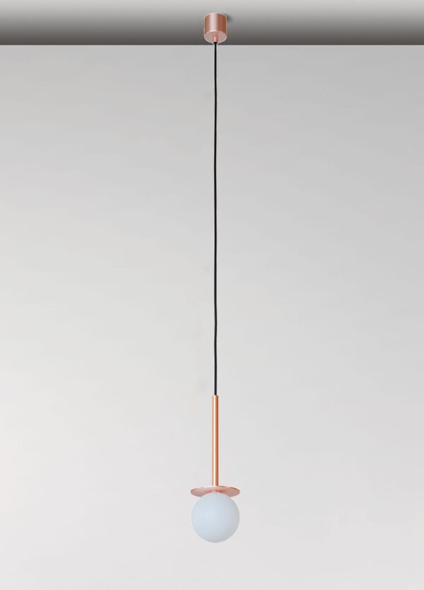Hängeleuchte Cotton mit Opalglaskugel