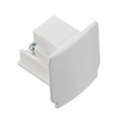 Endkappe für 3-Phasen Schienen-System Weiss