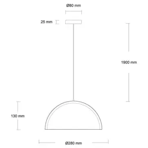 Beton-Hängeleuchte Globus 280 – Bild 7