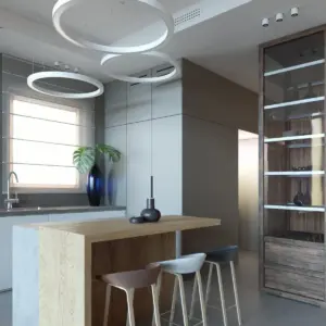 Große exklusive LED-Hängeleuchte Rad – Bild 3