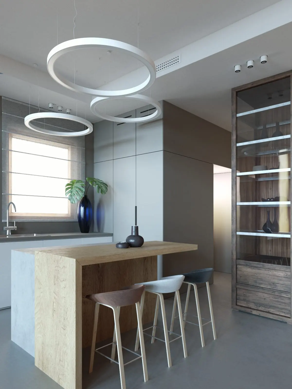 Große exklusive LED-Hängeleuchte Rad – Bild 3