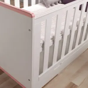 Babybett Kinderbett Juniorbett Mini 140x70 cm Rosa oder Grau – Bild 15