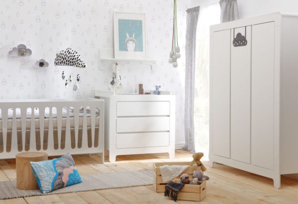 Kinderzimmer-Set Moon | 3 Teilig  Kleiderschrank 3-Türig