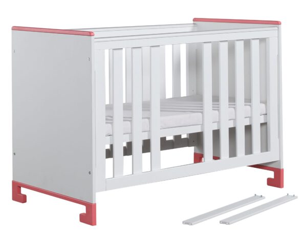 Babybett TOTO 120x60 cm Rosa oder Türkis