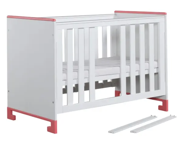 Babybett TOTO 120x60 cm Rosa oder Türkis