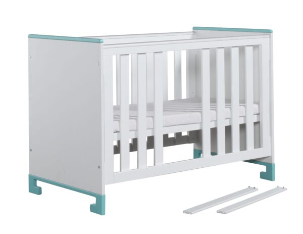 Babybett TOTO 120x60 cm Rosa oder Türkis