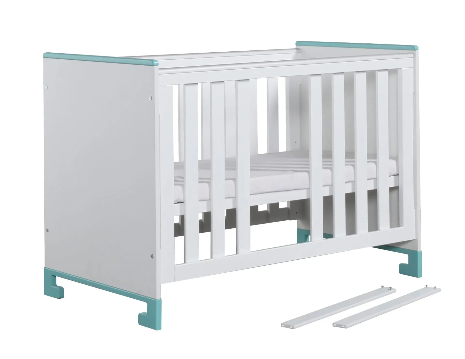 Babybett TOTO 120x60 cm Rosa oder Türkis – Bild 5