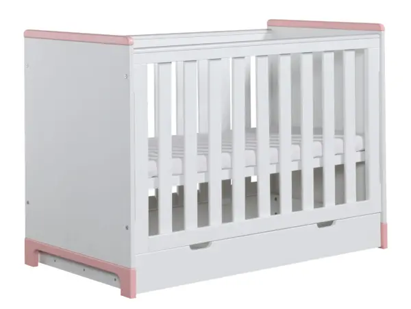 Babybett Mini 120x60 cm Rosa oder Grau