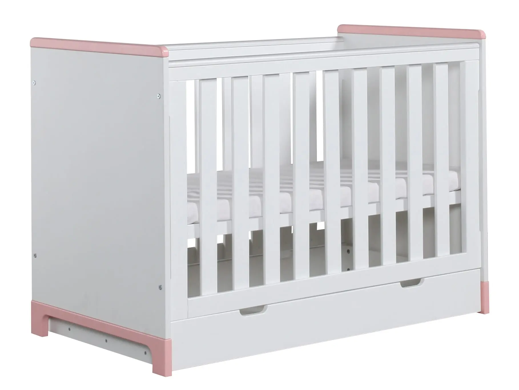 Babybett Mini 120x60 cm Rosa oder Grau – Bild 8